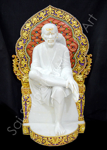 Sai Baba Marble Statues-Sai Shradha Moorti Art